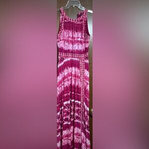 INC International Concepts Pink Pleated Midi Skirt Resort Wear